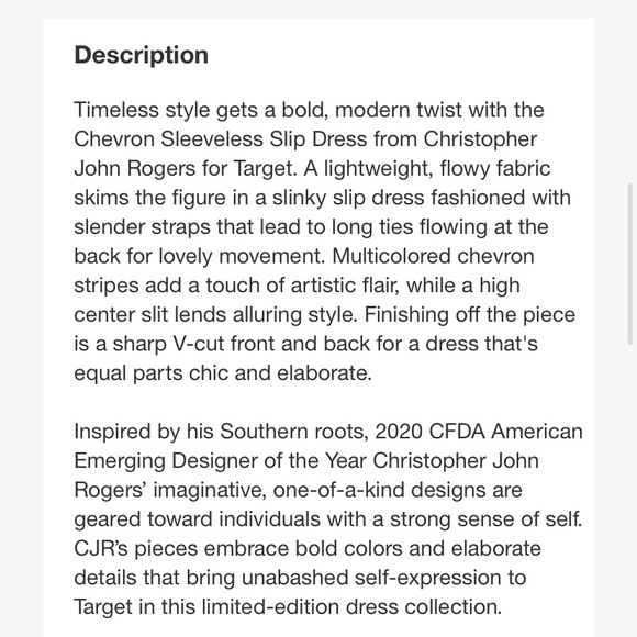 Chevron Slip Dress -ChristopherJohnRogers - Picture 10 of 11